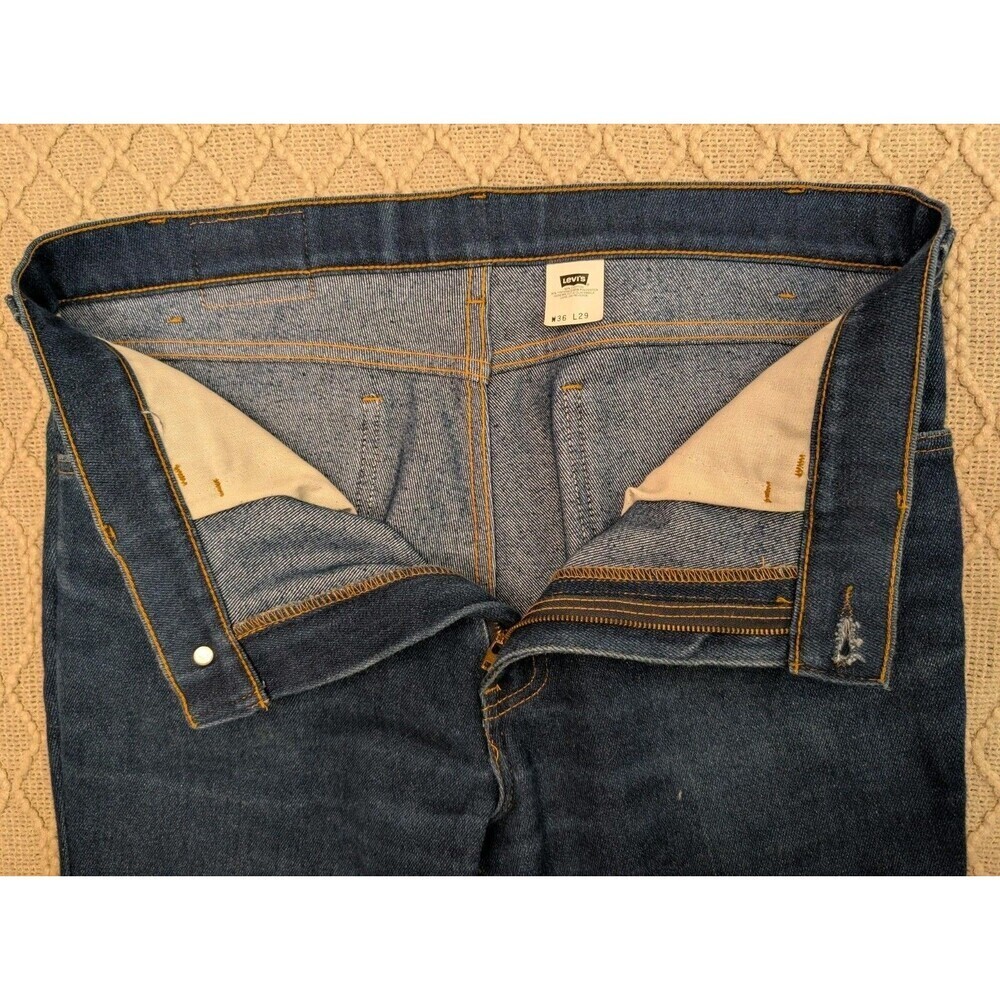 Vintage Levis 547 Bronze Tab Men’s Jeans 36x29 Dark Indigo Blue Wash 40547-2317 - Picture 8 of 16